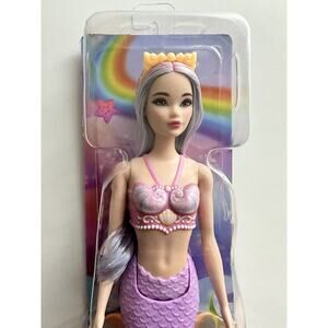 Barbie Mermaid Doll 2023 Purple Fantasy Hair Odile Face Saran New In Hand HRR06